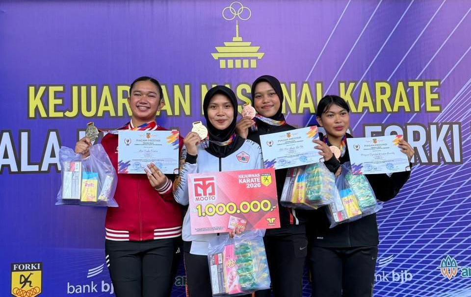 Bripda Salma Aulia, Polwan Ditpolsatwa Baharkam Polri Borong Medali di Kejurnas Karate PB FORKI 2026
