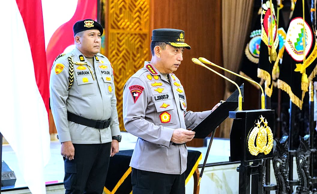 Kapolri Pimpin Pelantikan dan Sertijab Sejumlah PJU Mabes Polri dan Kapolda