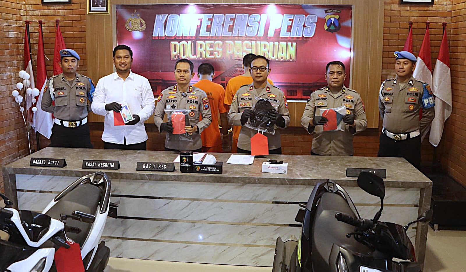 Polres Pasuruan Ungkap 3 Kasus Kejahatan Jalanan, Tersangka Begal Diamankan