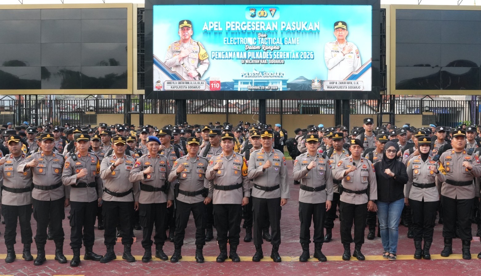 Polresta Sidoarjo Siagakan 1.140 Personel Layanan Pengamanan Pilkades Serentak di 80 Desa