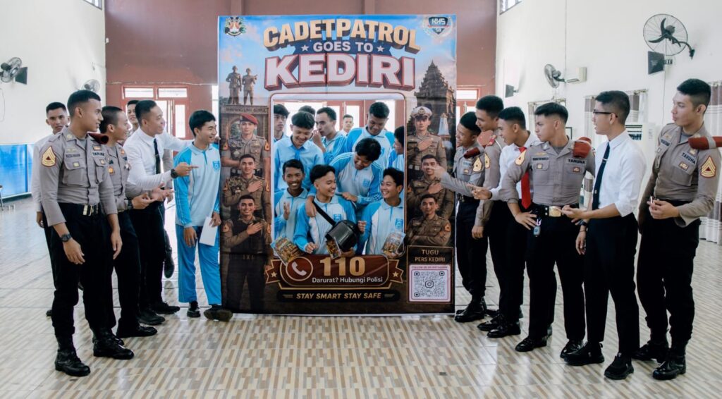 Latja di Polres Kediri Kota Taruna Akpol Sosialisasikan Call Center 110 dan Cegah Bullying Pelajar