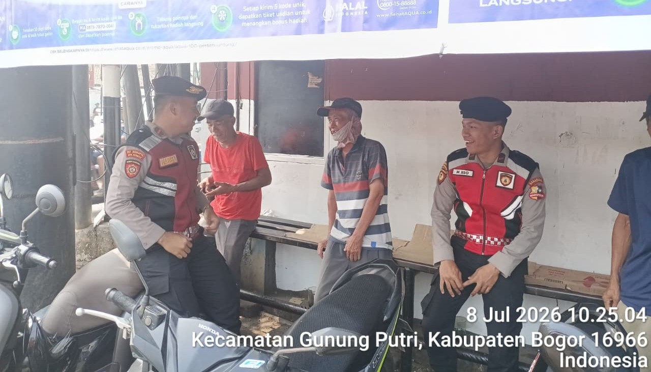 Jaga Kondusifitas Lingkungan, Ditsamapta Korsabhara Baharkam Polri Gelar Patroli Dialogis di Gunung Putri